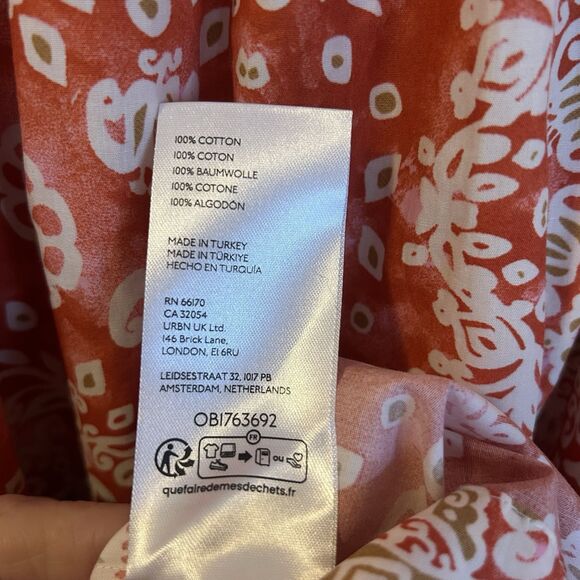 Anthropologie Maeve Printed FlutterSleeve Babydoll Cotton Dress Sz S MSRP$148.00 - Picture 10 of 10